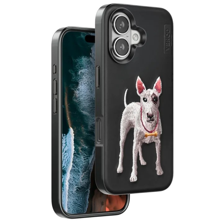 Mey İthalat®  iPhone 16 Perma Desenli Kapak - Siyah