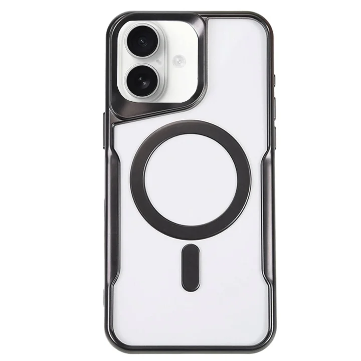 Mey İthalat®   iPhone 16 Plus Kılıf Boyi Magsafe Silikon Kapak - Siyah