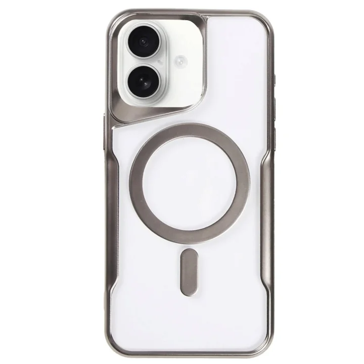 Mey İthalat®   iPhone 16 Plus Kılıf Boyi Magsafe Silikon Kapak - Titan Gri