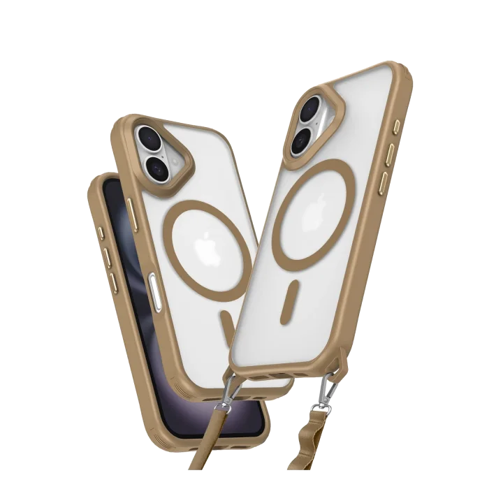 Mey İthalat®  iPhone 16 Plus Kılıf Enka Magsafe Silikon Kılıf - Desert