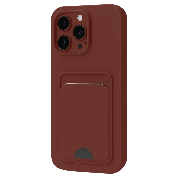 Mey İthalat®  iPhone 16 Plus Kılıf Kelvin Kartvizitli Silikon - Bordo