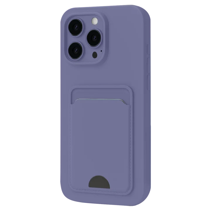 Mey İthalat®   iPhone 16 Plus Kılıf Kelvin Kartvizitli Silikon - Lila