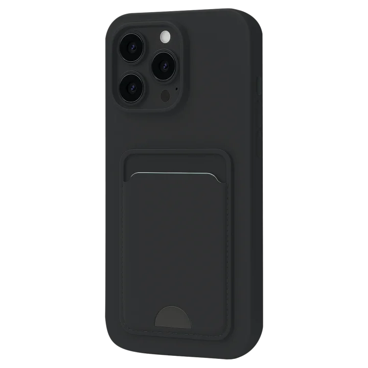 Mey İthalat®   iPhone 16 Plus Kılıf Kelvin Kartvizitli Silikon - Siyah