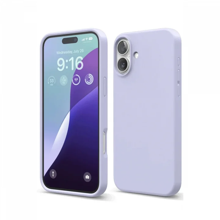 Mey İthalat®  iPhone 16 Plus Kılıf Nano içi Kadife Silikon - Lila