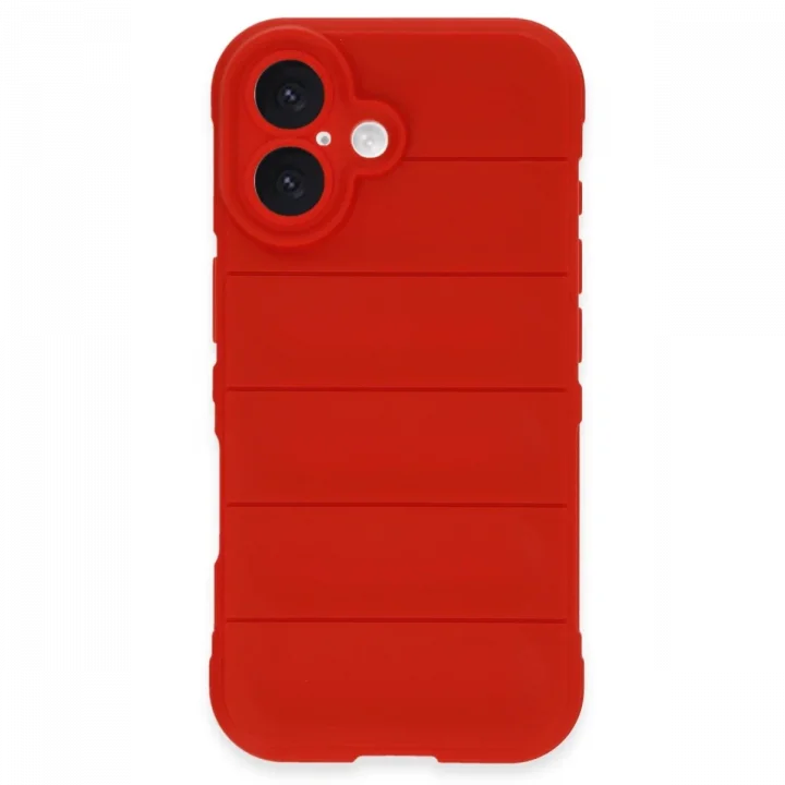 Mey İthalat®   iPhone 16 Plus Kılıf Optimum Silikon - Kırmızı