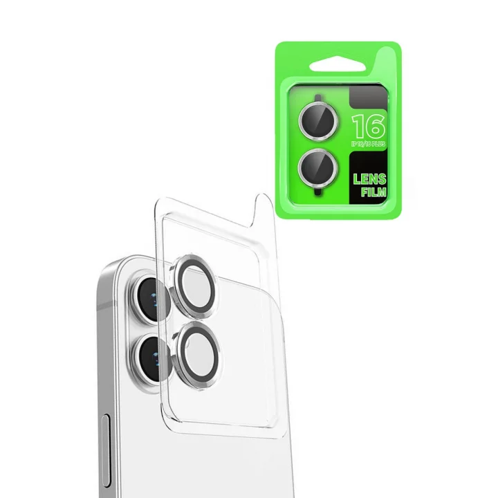 Mey İthalat®  iPhone 16 Plus Raze Metal Kamera Lens - Beyaz