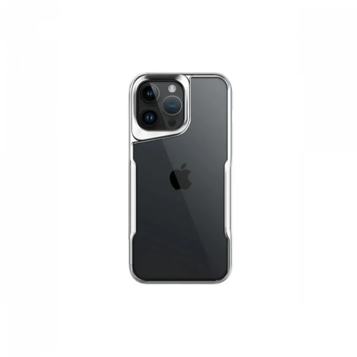 Mey İthalat®   iPhone 16 Pro Kılıf Boyi Silikon Kapak - Gümüş