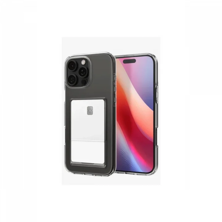 Mey İthalat®   iPhone 16 Pro Kılıf Kart Şeffaf Silikon - Şeffaf