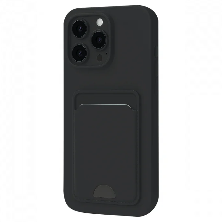 Mey İthalat®   iPhone 16 Pro Kılıf Kelvin Kartvizitli Silikon - Siyah