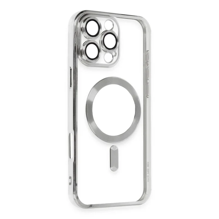 Mey İthalat®   iPhone 16 Pro Kılıf Kross Magneticsafe Kapak - Gümüş
