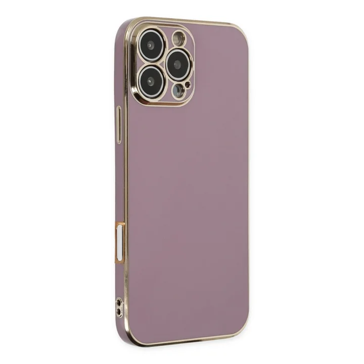 Mey İthalat®   iPhone 16 Pro Kılıf Volet Silikon - Mor