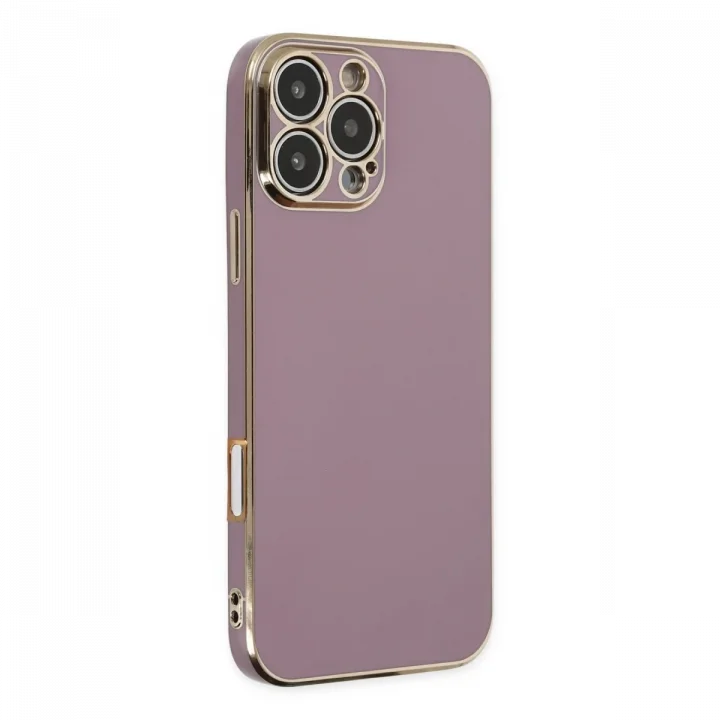 Mey İthalat®   iPhone 16 Pro Kılıf Volet Silikon - Mor