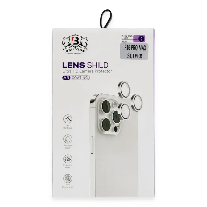 Mey İthalat®  iPhone 16 Pro Max Bilvis Titan Kamera Lens - Titan Gri