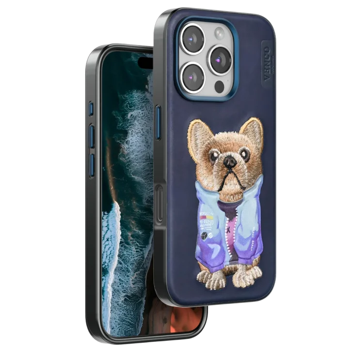 Mey İthalat®  iPhone 16 Pro Max Cute Desenli Kapak - Lacivert