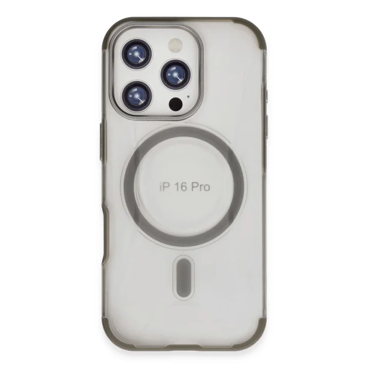 Mey İthalat®  iPhone 16 Pro Max Hilton Magsafe Kapak - Titan Gri