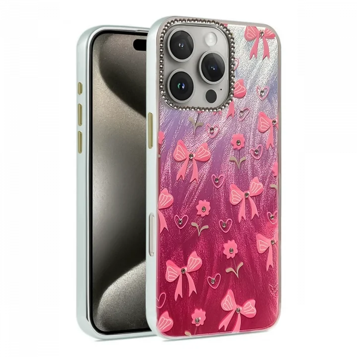 Mey İthalat®  iPhone 16 Pro Max Kılıf Blade Aynalı Desenli Kapak - Desen 3