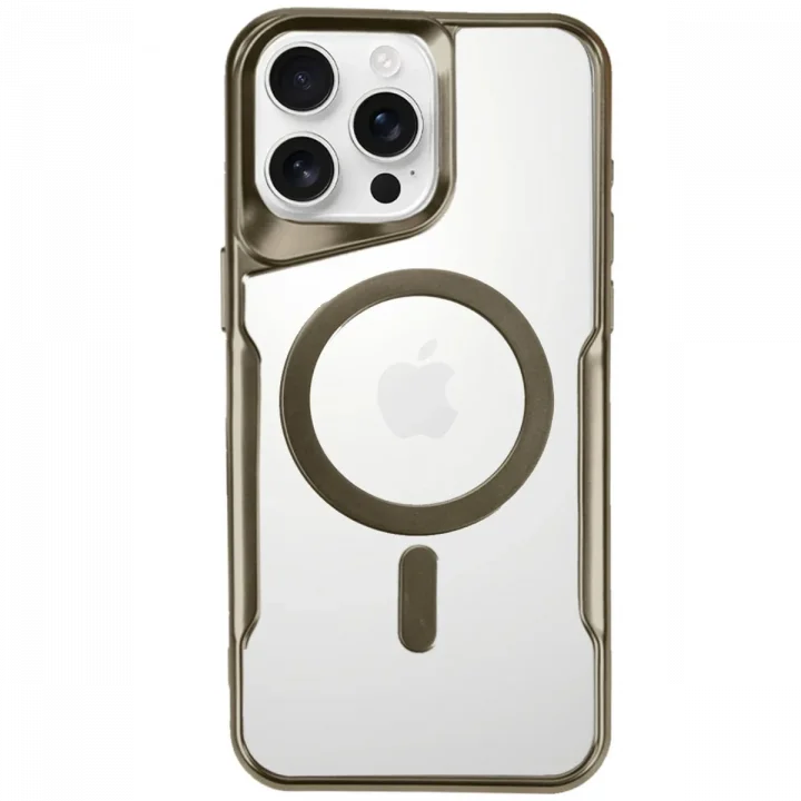 Mey İthalat®   iPhone 16 Pro Max Kılıf Boyi Magsafe Silikon Kapak - Çöl Titanyum