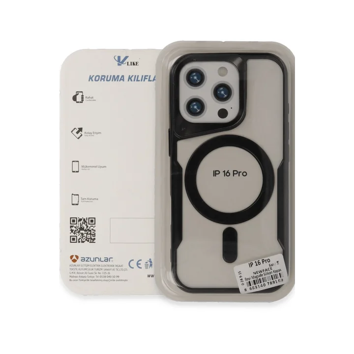 Mey İthalat®   iPhone 16 Pro Max Kılıf Boyi Magsafe Silikon Kapak - Lacivert