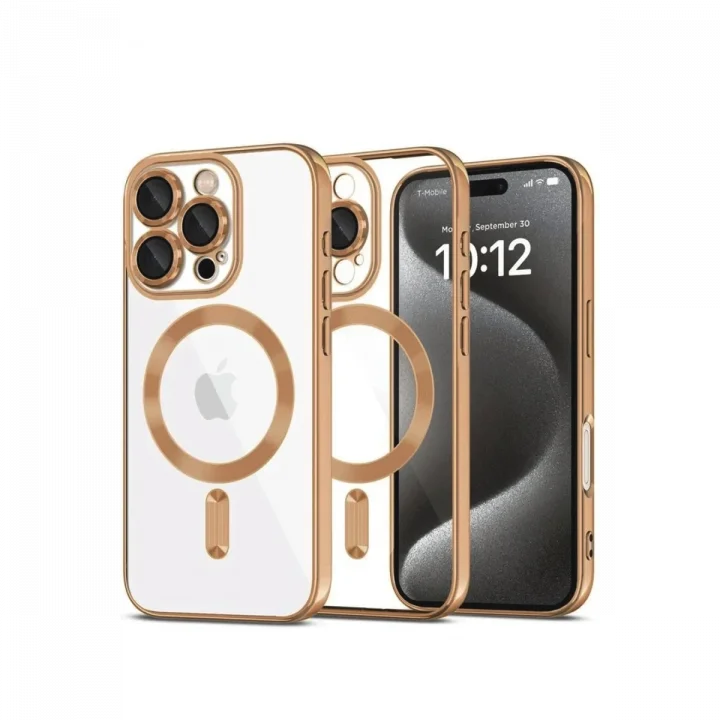Mey İthalat®   iPhone 16 Pro Max Kılıf Kross Magneticsafe Kapak - Çöl Titanyum