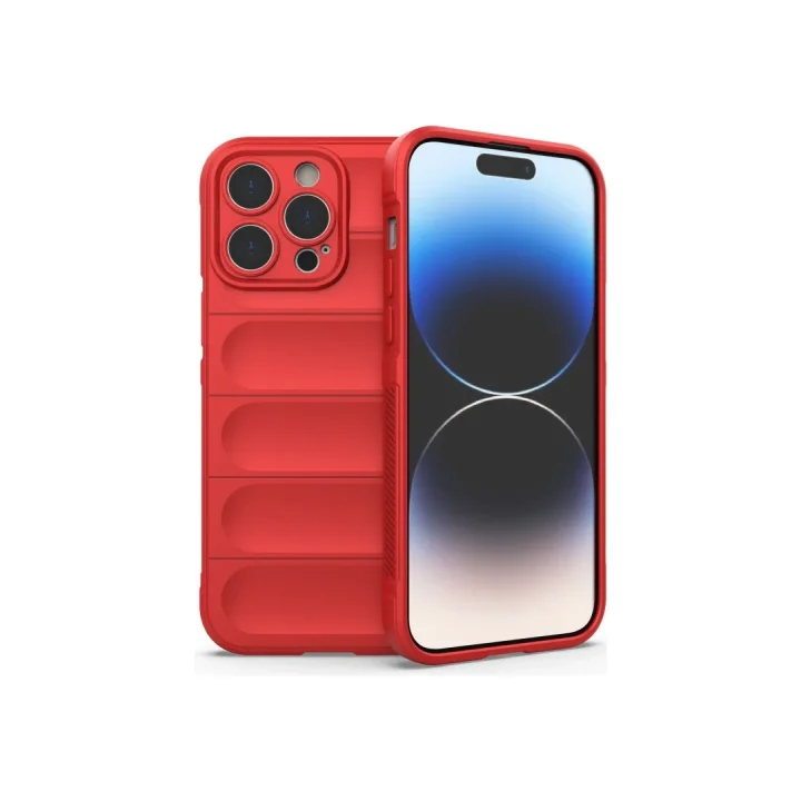 Mey İthalat®   iPhone 16 Pro Max Kılıf Optimum Silikon - Kırmızı