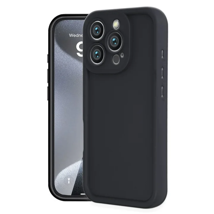 Mey İthalat®   iPhone 16 Pro Max Kılıf Viera Silikon - Siyah