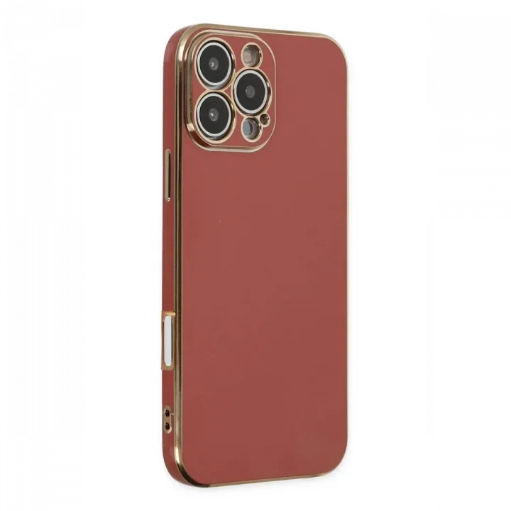 Mey İthalat®   iPhone 16 Pro Max Kılıf Volet Silikon - Kırmızı