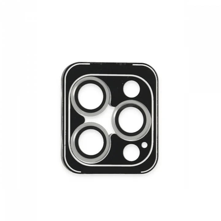 Mey İthalat®  iPhone 16 Pro Max PVD Metal Kamera Lens - Gümüş