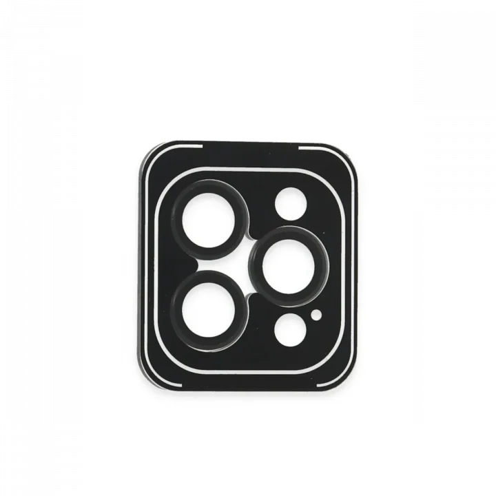 Mey İthalat®  iPhone 16 Pro Max PVD Metal Kamera Lens - Siyah