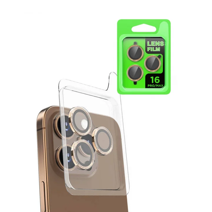 Mey İthalat®  iPhone 16 Pro Max Raze Metal Kamera Lens - Desert
