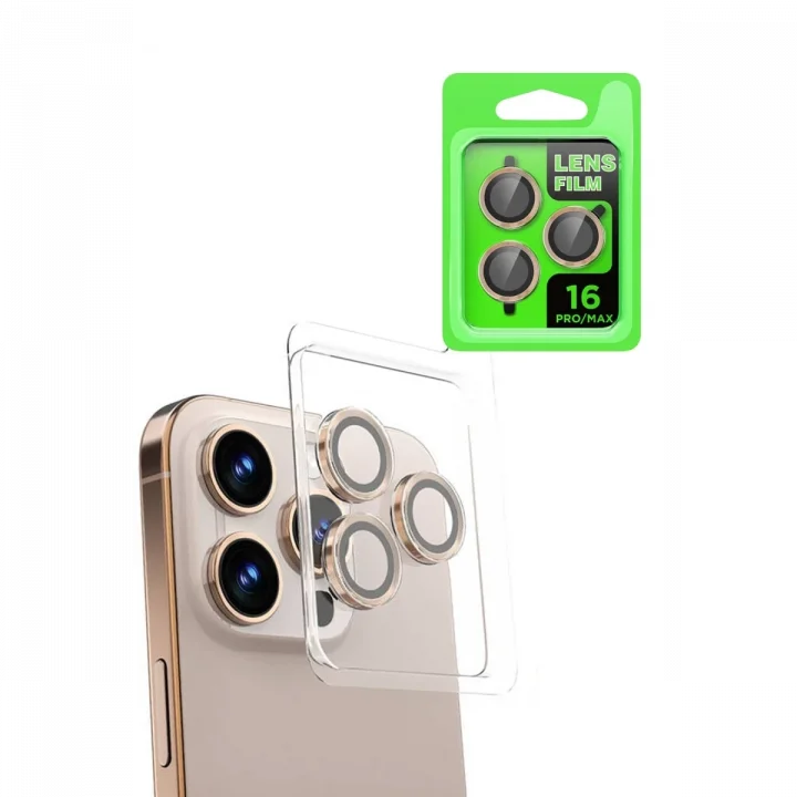 Mey İthalat®  iPhone 16 Pro Max Raze Metal Kamera Lens - Natural Grey