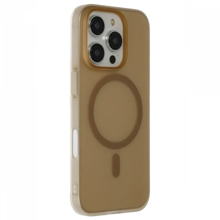 Mey İthalat®  iPhone 16 Pro Max Tuna PC Slim Magsafe Kapak - Çöl Titanyum