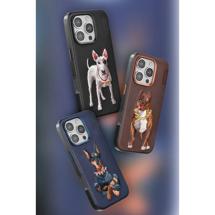 Mey İthalat®  iPhone 16 Pro Perma Desenli Kapak - Siyah