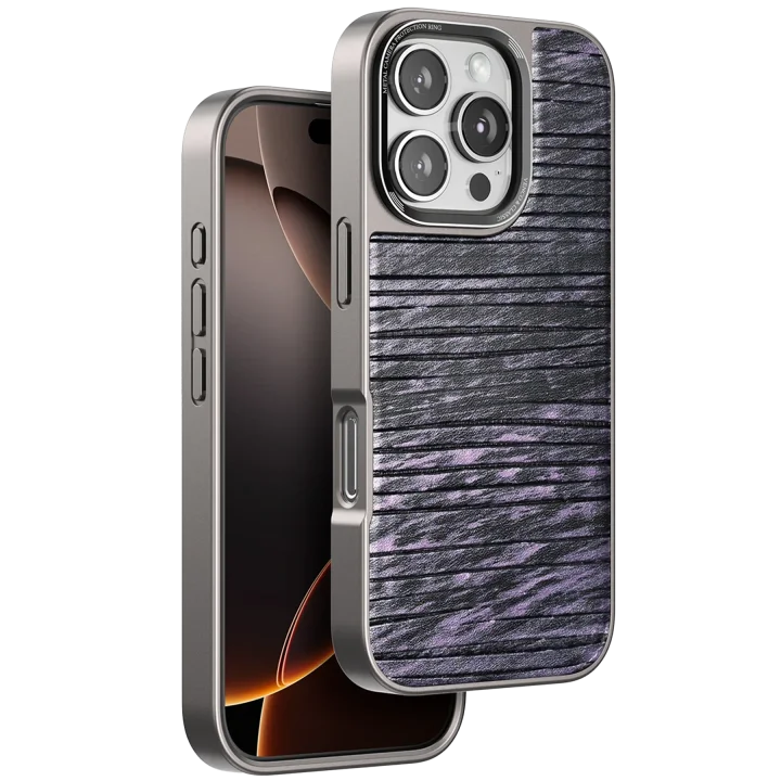 Mey İthalat®  iPhone 16 Pro Wave Kapak - Derin Mor