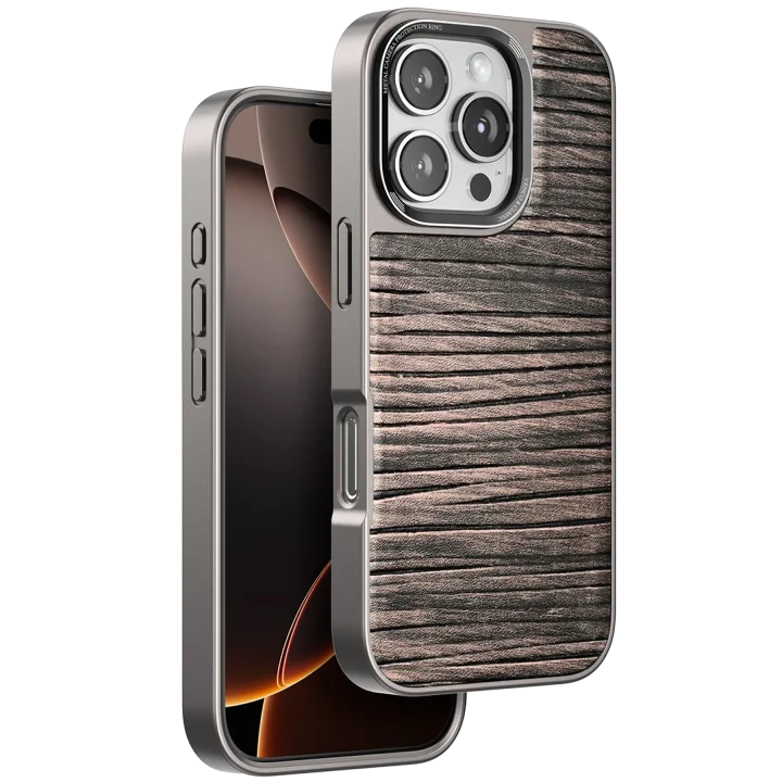 Mey İthalat®  iPhone 16 Pro Wave Kapak - Kahverengi