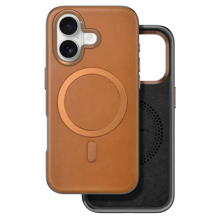 Mey İthalat®  iPhone 16 Puskas Magsafe Kapak - Açık Kahve