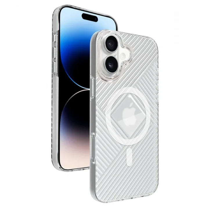 Mey İthalat®   iPhone 16 Stella PC Sert Magsafe Kılıf - Şeffaf