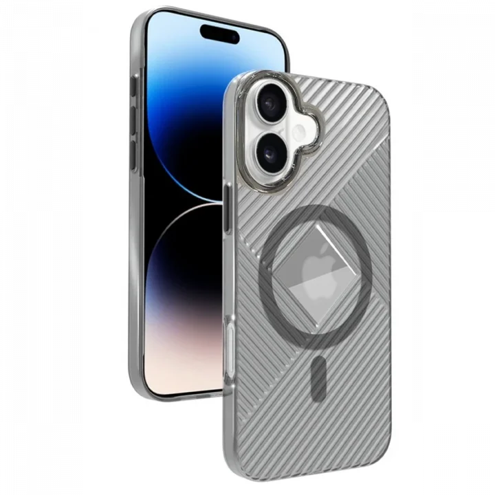 Mey İthalat®   iPhone 16 Stella PC Sert Magsafe Kılıf - Siyah