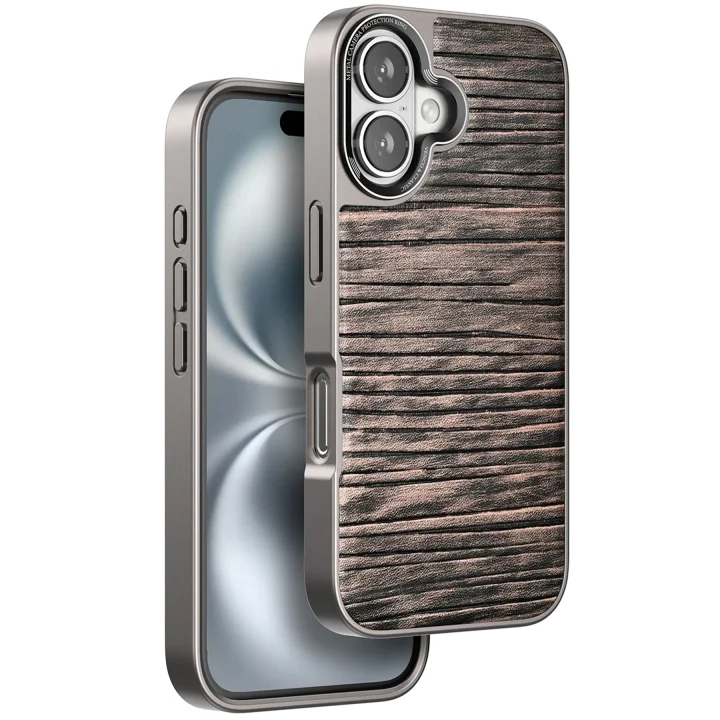 Mey İthalat®  iPhone 16 Wave Kapak - Kahverengi