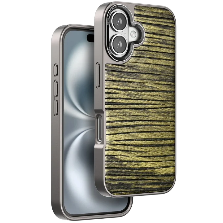 Mey İthalat®  iPhone 16 Wave Kapak - Koyu Kahve