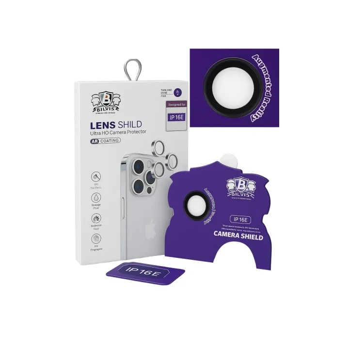 Mey İthalat®  iPhone 16E Bilvis Titan Kamera Lens - Siyah