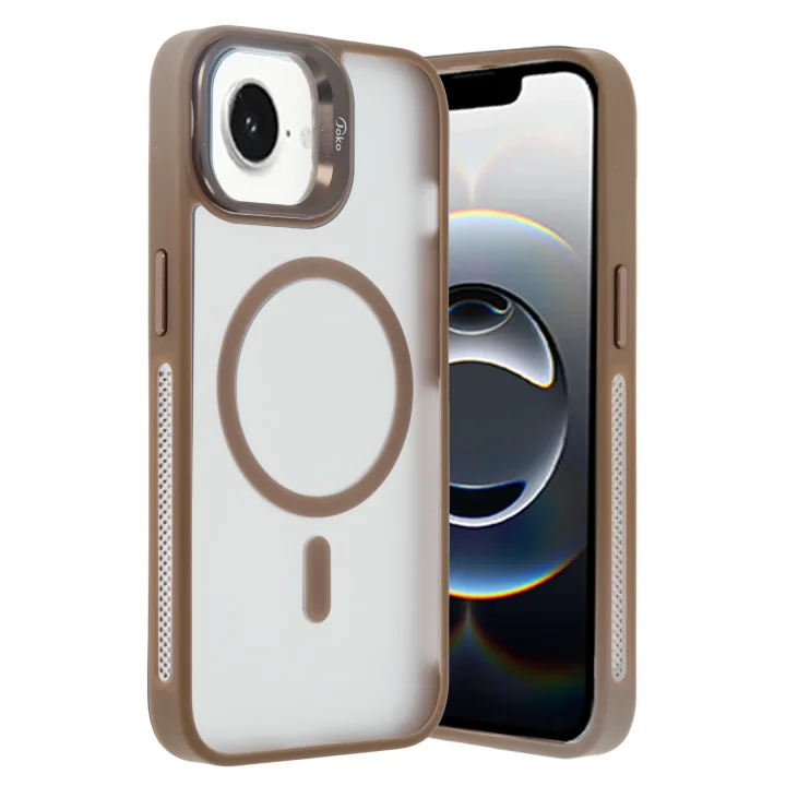 Mey İthalat®  iPhone 16E Flet Lens Magsafe Kapak - Gold