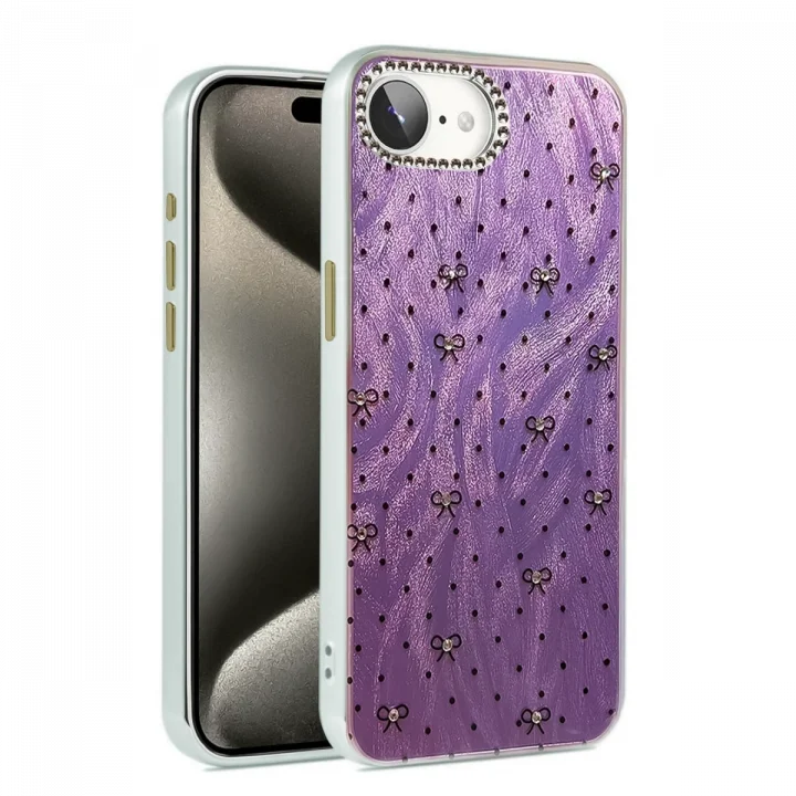 Mey İthalat®  iPhone 16E Kılıf Blade Aynalı Desenli Kapak - Desen 2