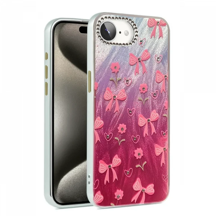 Mey İthalat®  iPhone 16E Kılıf Blade Aynalı Desenli Kapak - Desen 3