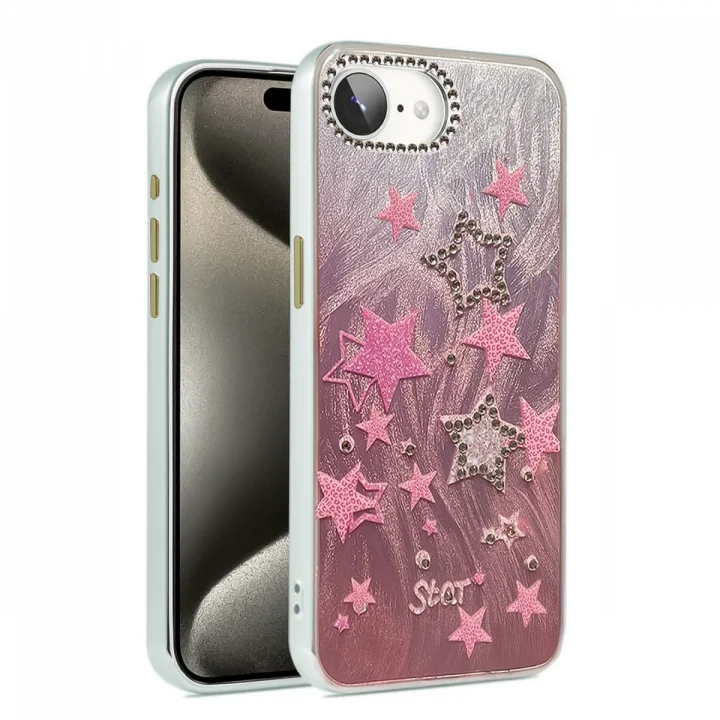 Mey İthalat®  iPhone 16E Kılıf Blade Aynalı Desenli Kapak - Desen 7