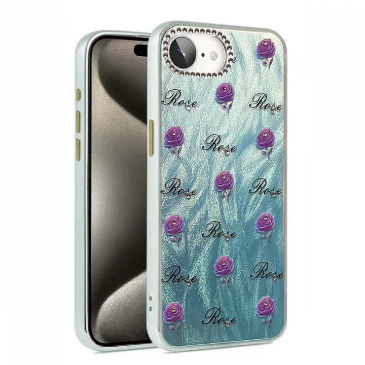 Mey İthalat®  iPhone 16E Kılıf Blade Aynalı Desenli Kapak - Desen 9