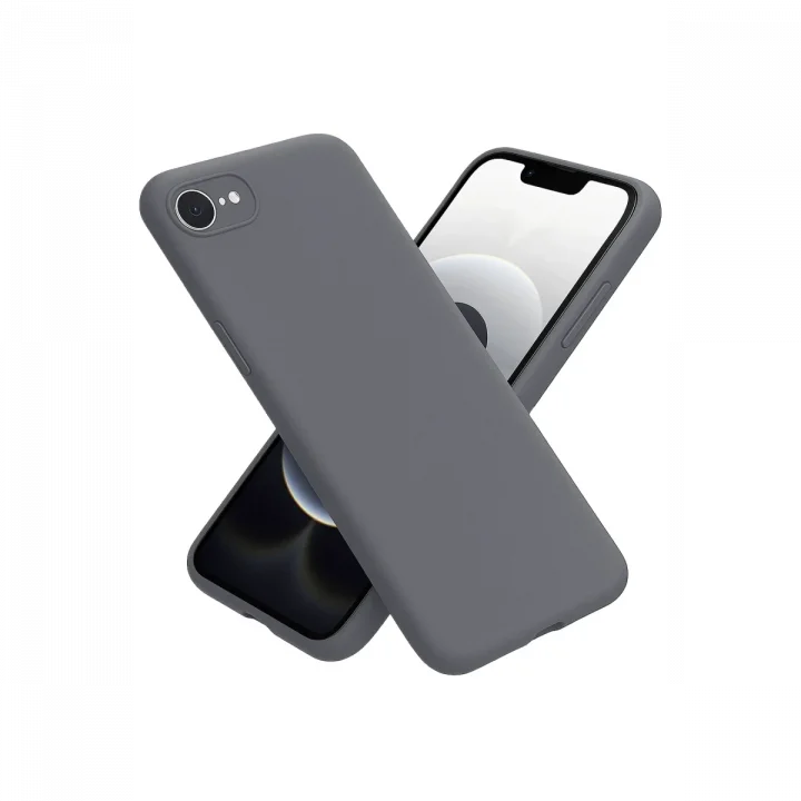 Mey İthalat®  iPhone 16E Kılıf First Silikon - Gri