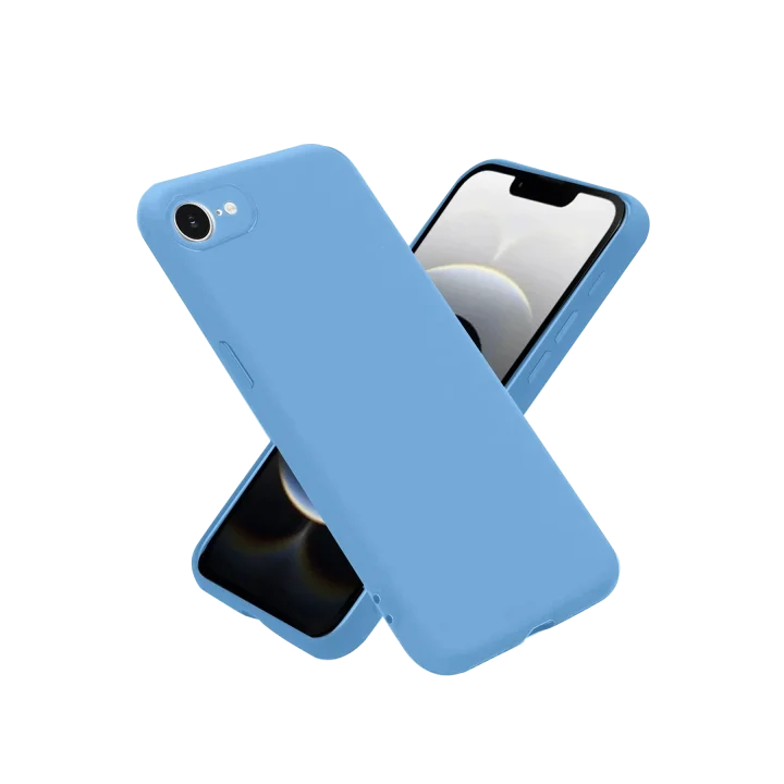 Mey İthalat®  iPhone 16E Kılıf First Silikon - Mavi