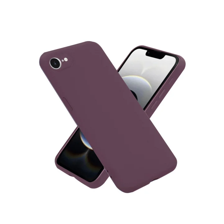 Mey İthalat®  iPhone 16E Kılıf First Silikon - Mürdüm