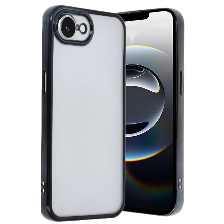 Mey İthalat®  iPhone 16E Kılıf  Lensli Silikon - Siyah