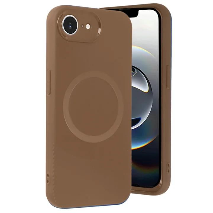 Mey İthalat®  iPhone 16E Kılıf Maya Karbon Kapak - Kahverengi